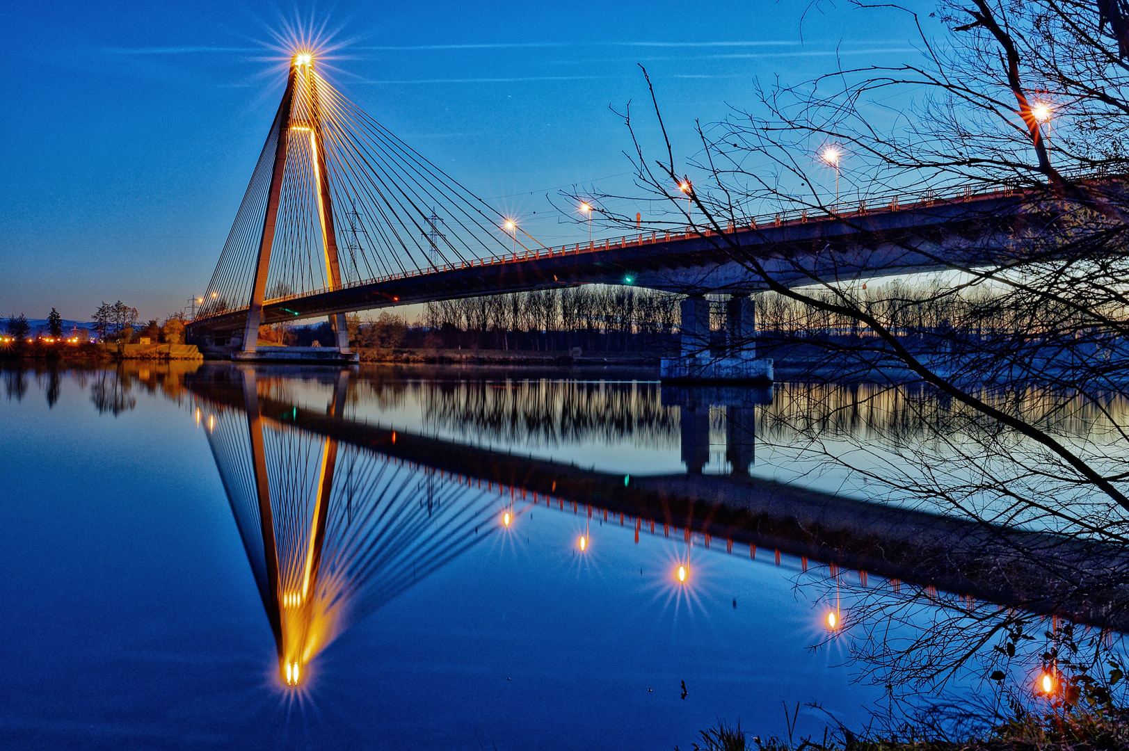 Rosenbrücke über die Donau in Tulln