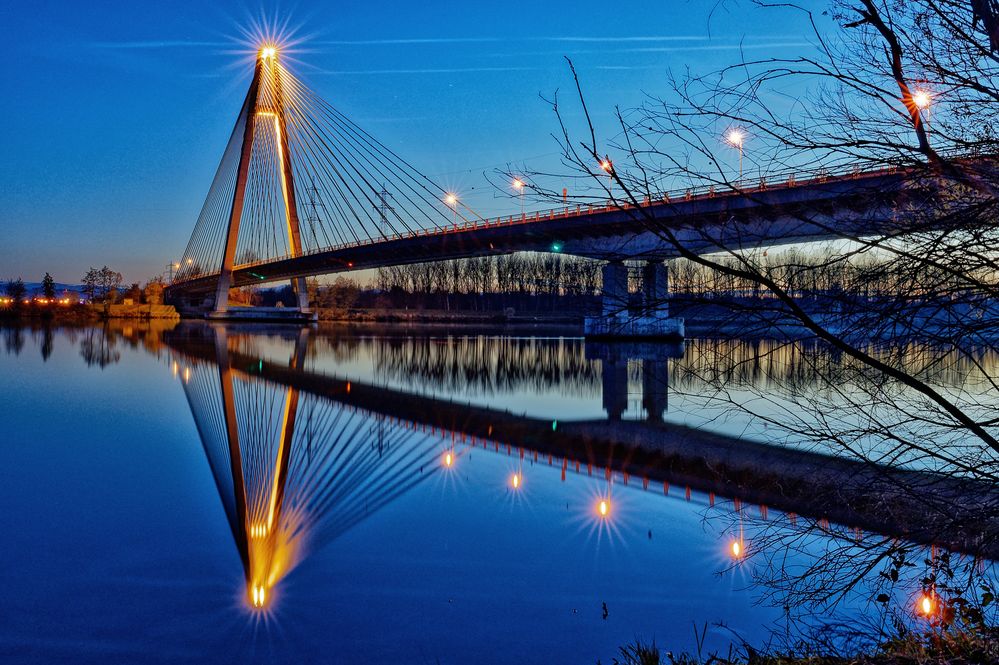 Rosenbrücke über die Donau in Tulln