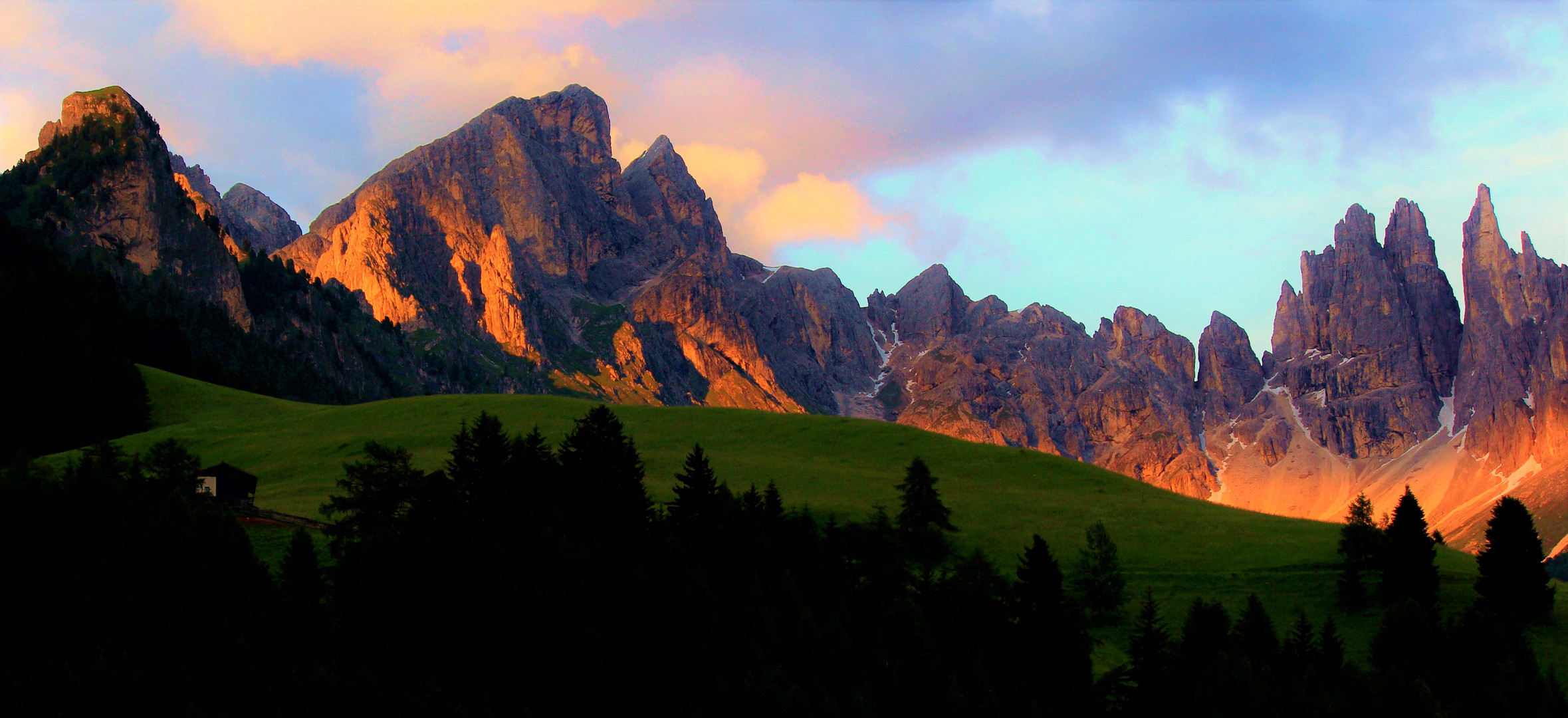 Rosengarten am Abend