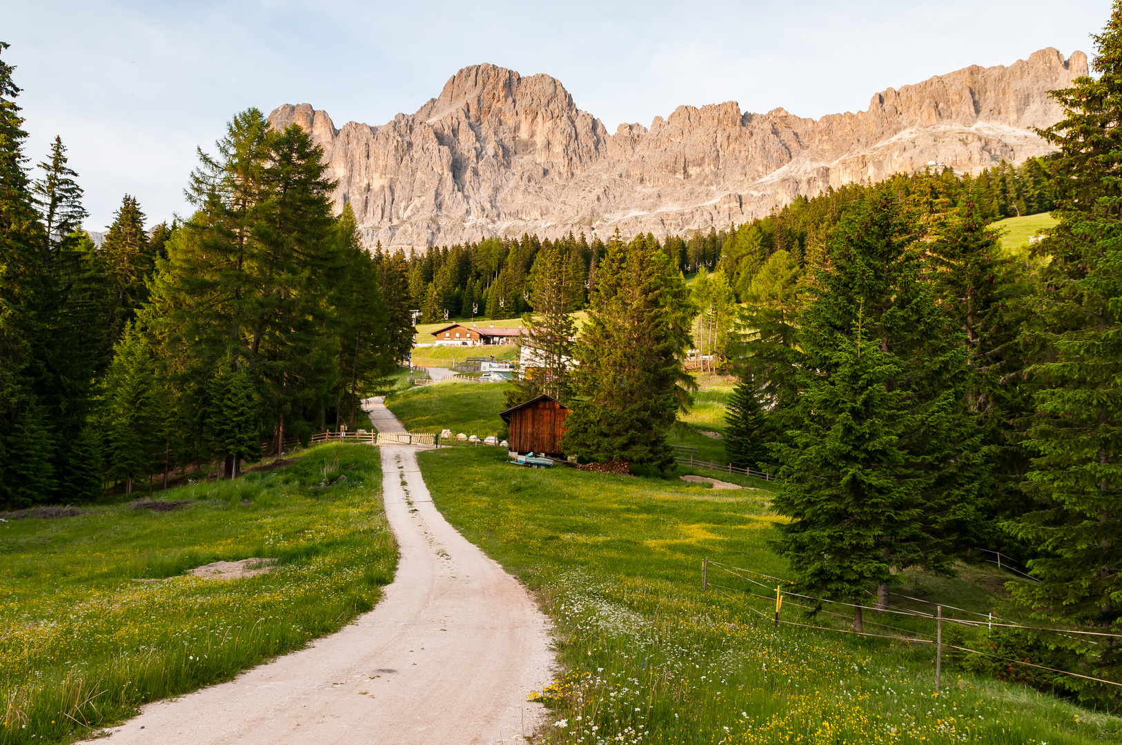 Rosengarten am Abend