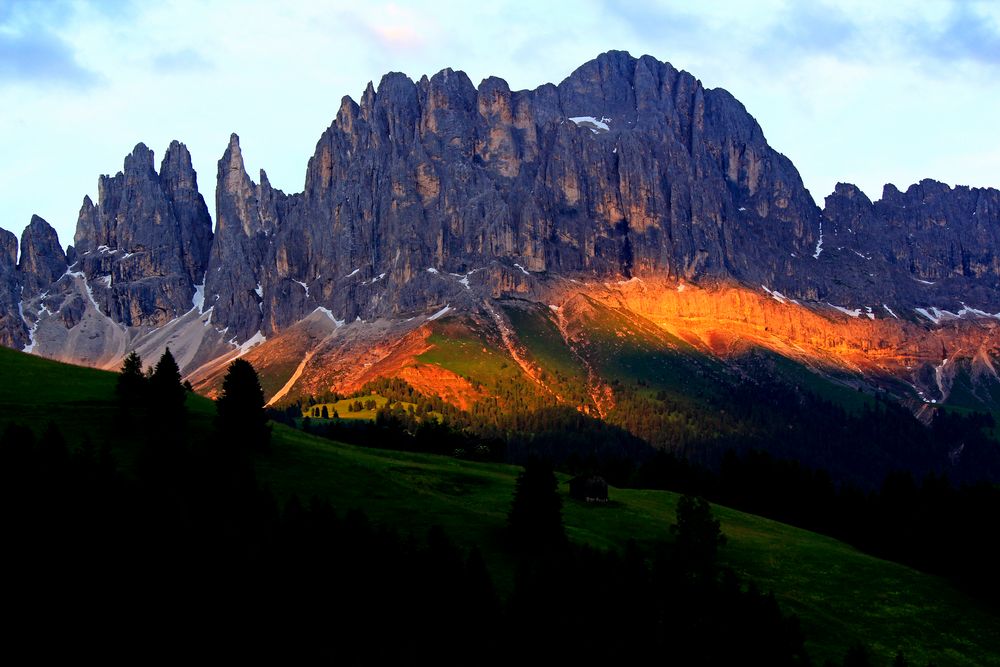 Rosengarten im Abendlicht