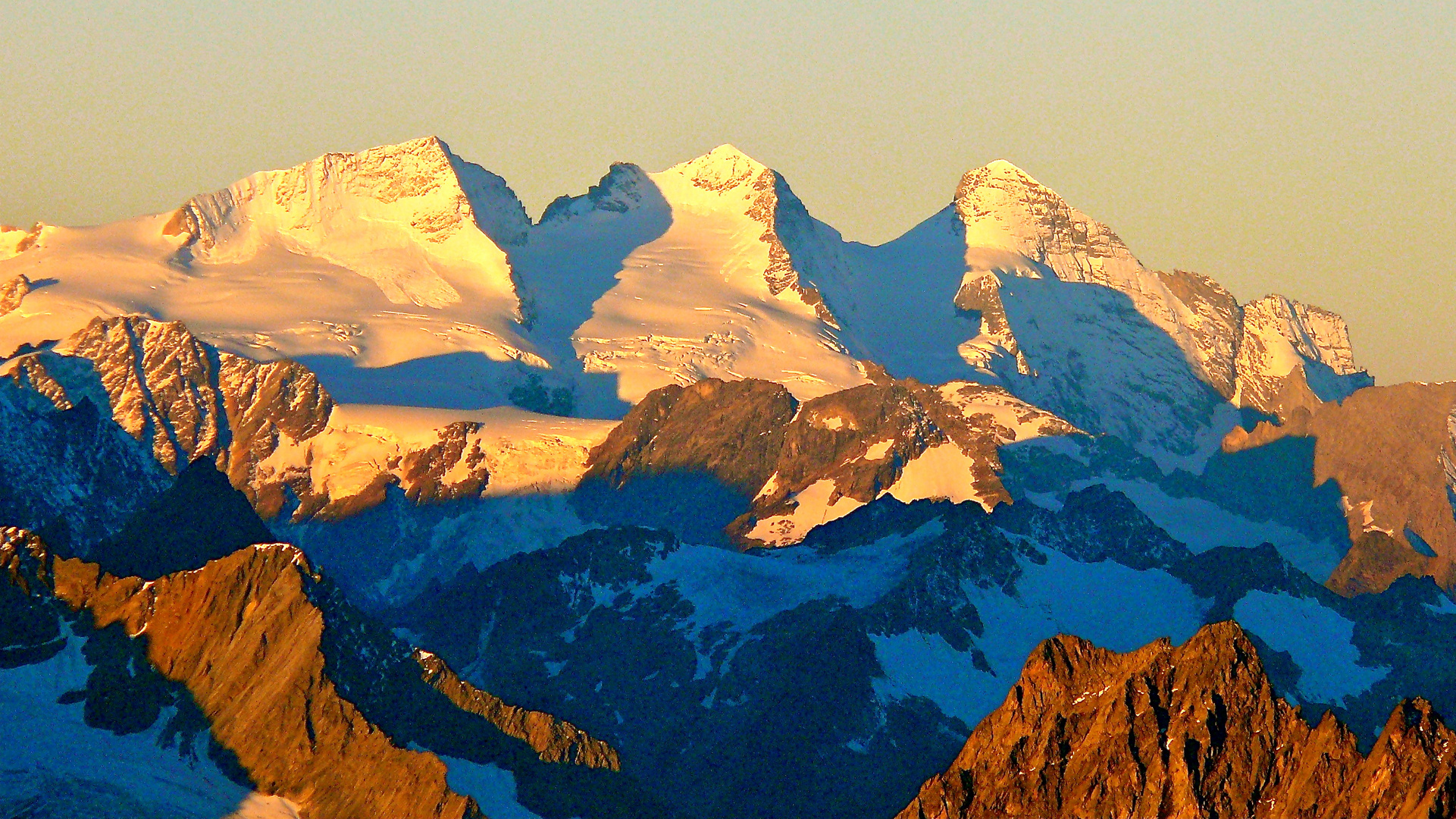 Rosenhorn , Mittelhorn , Wetterhorn