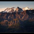 Rosenhorn, Mittelhorn, Wetterhorn, Lauteraarhorn, Schreckhorn, Finsteraarhorn