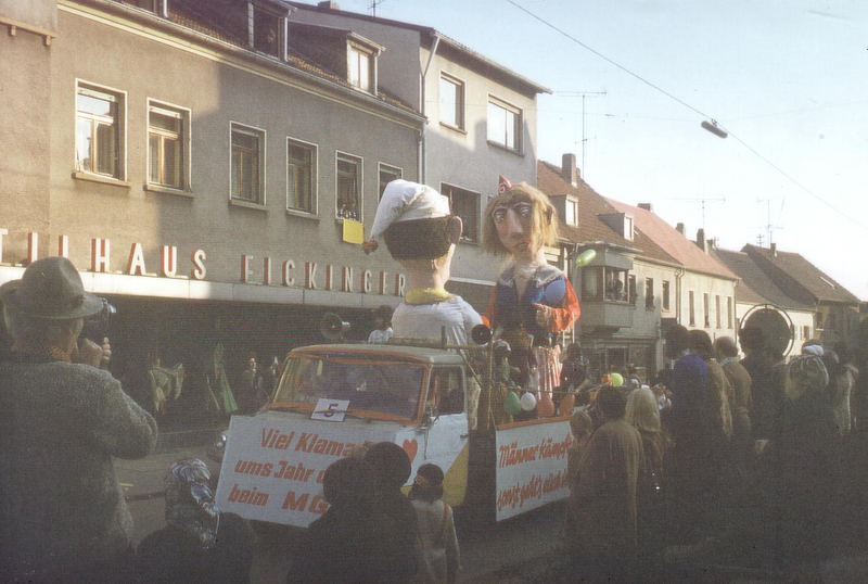 Rosenmontag in Ensheim/Saar (ungefähr 1974)