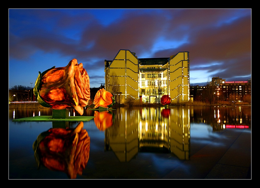 Roses for Berlin Foto & Bild architektur, architektur bei nacht