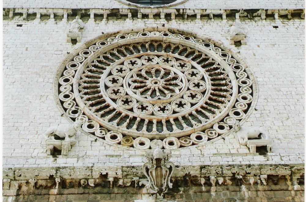 Rosette am Dom zu Asissi