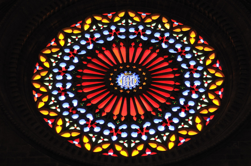 Rosette an der Kathedrale von Palma