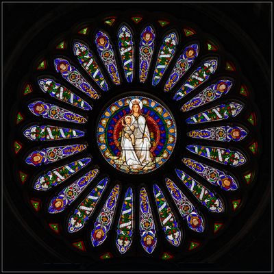 Rosette im Dom von Genua
