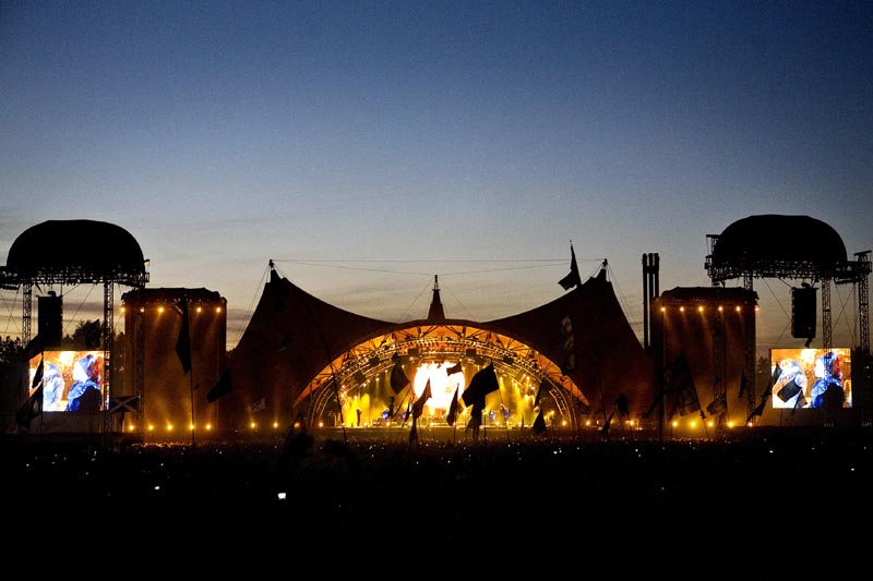 Roskilde Festival - Orange Bühne bei Nacht