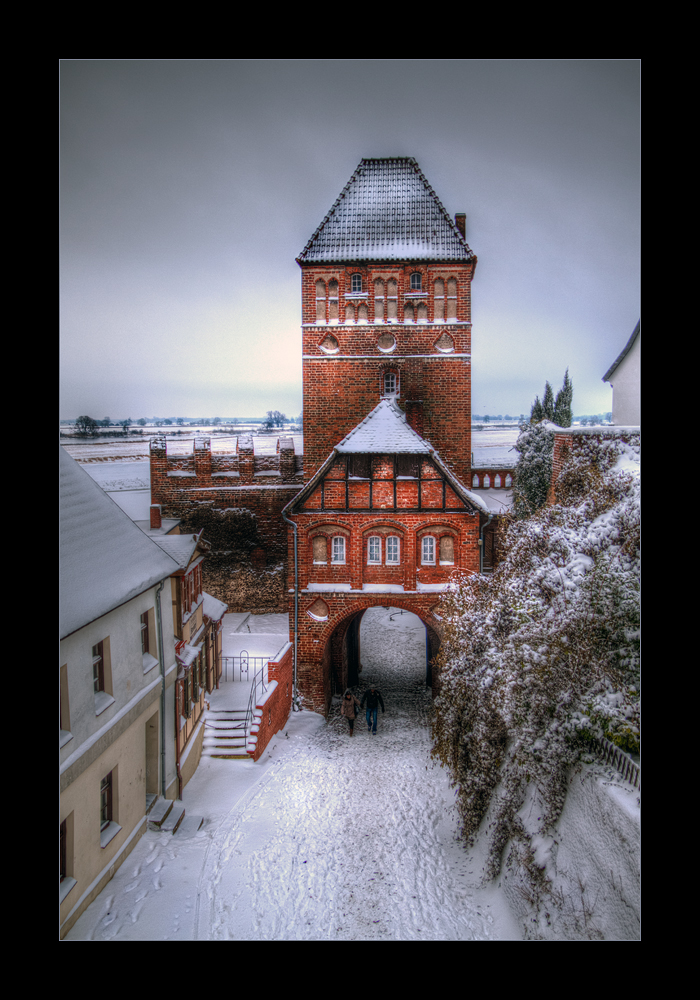 Rossfurt Tangermünde im Winter