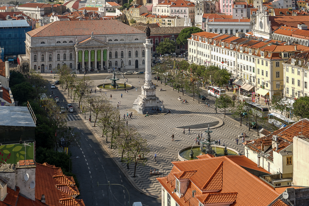 Rossio, der Platz im Zentrum Lissabons