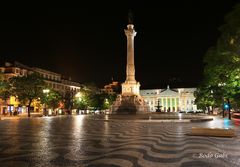 Rossio in der Nacht