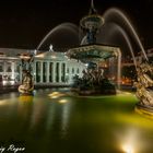 Rossio Square with National Theatre D. Maria II. Lisbon