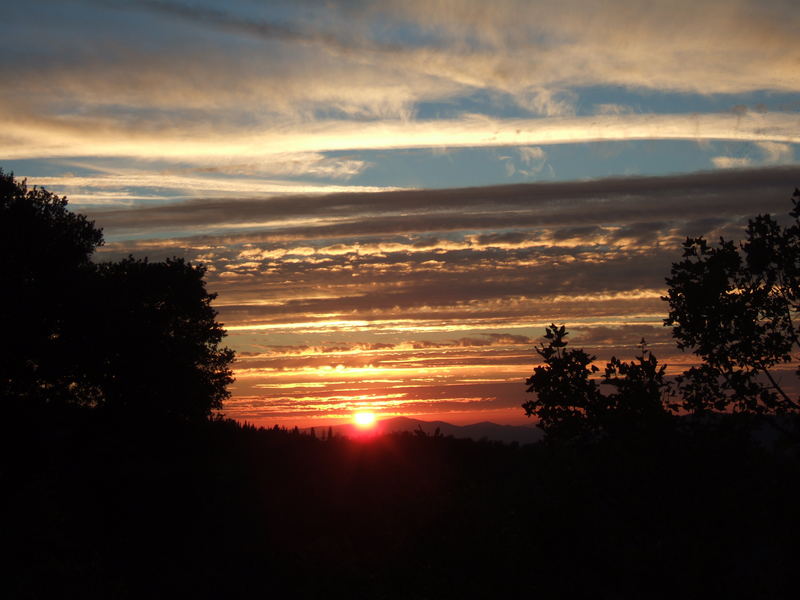 Rosso il tramonto,nera la terra