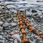 Rostig am Strand