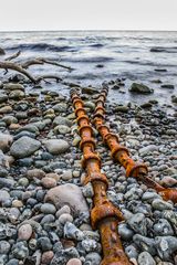 Rostig am Strand