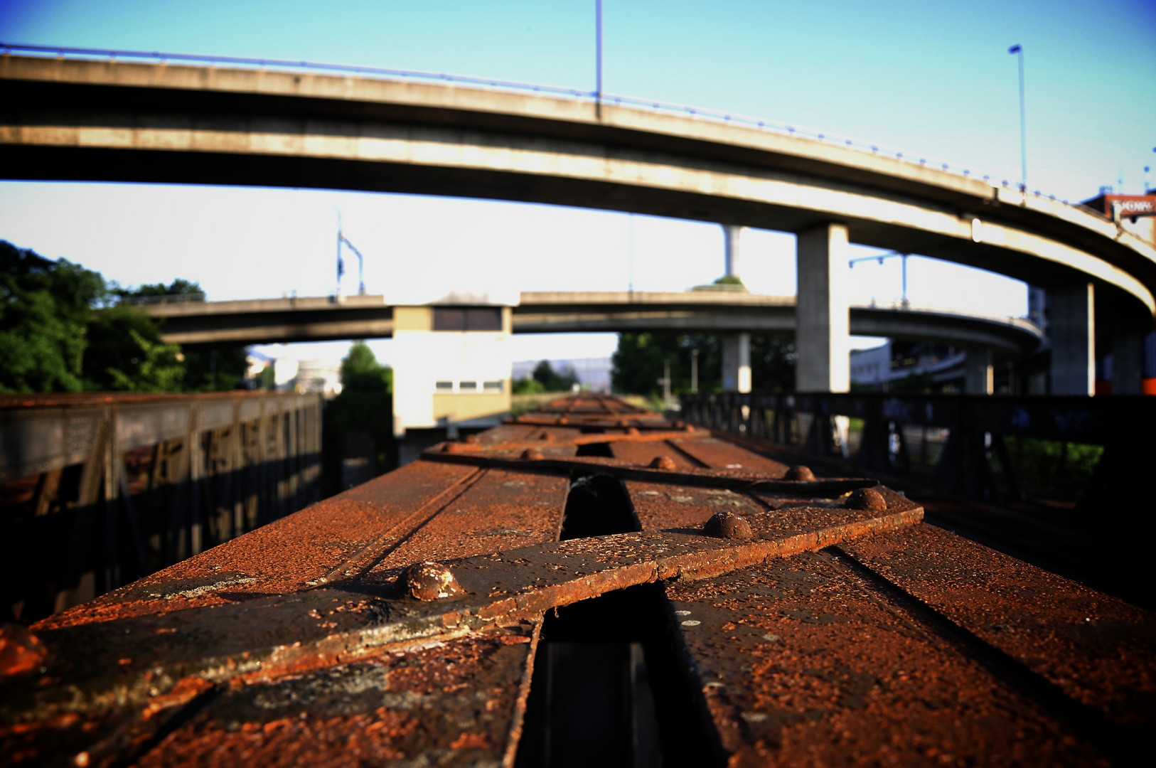 Rostige Eisenbahn Brücke