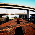 Rostige Eisenbahn Brücke