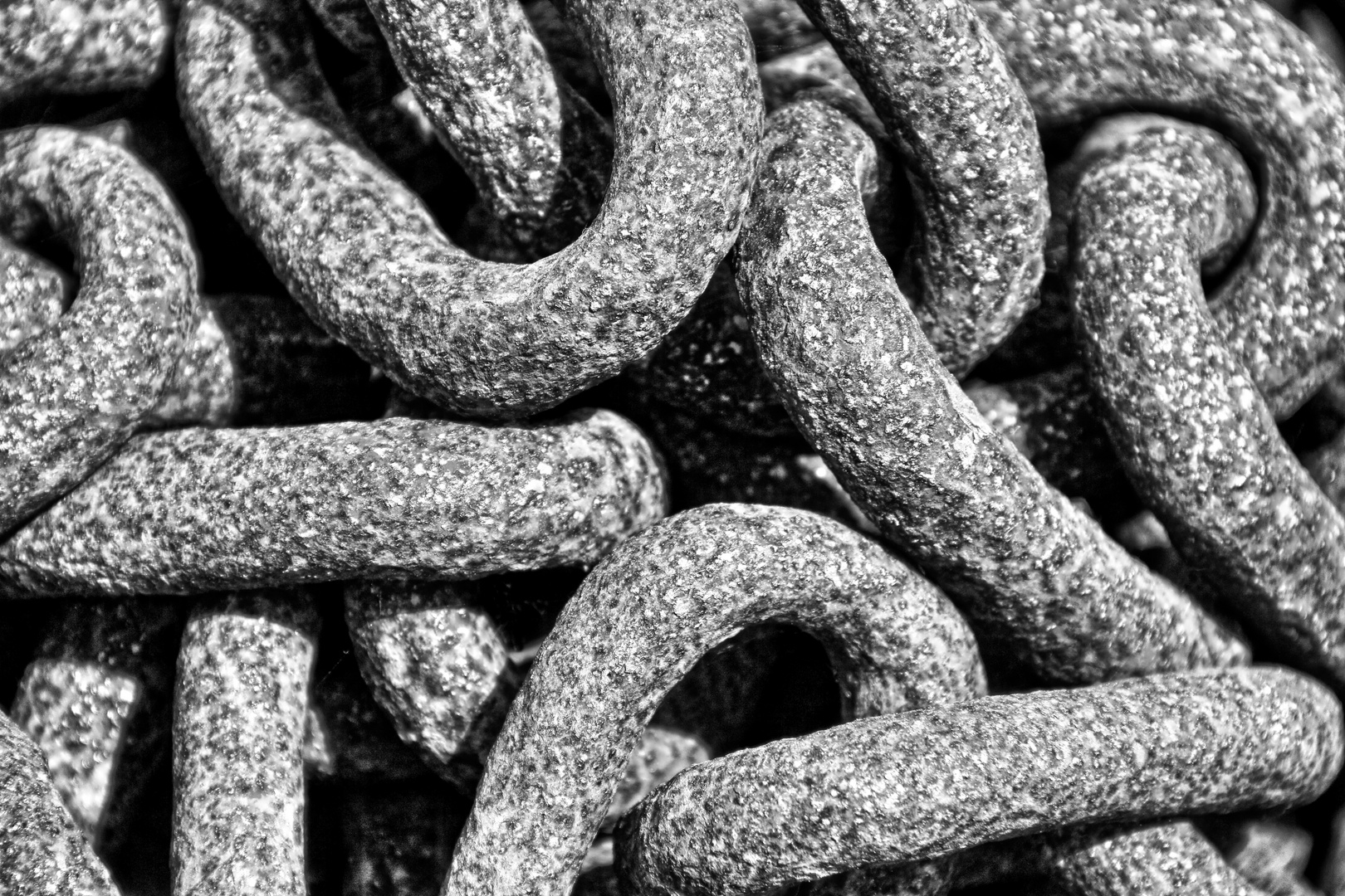 rostige Kettensegemente  -  rusty chain segments