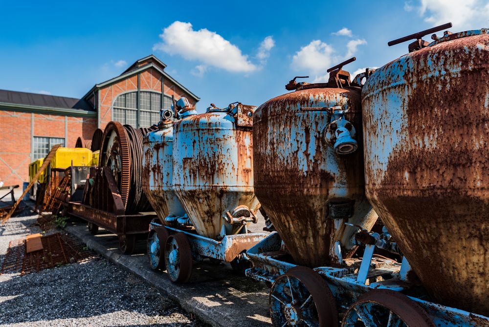 Rostige Zechen-Wagons