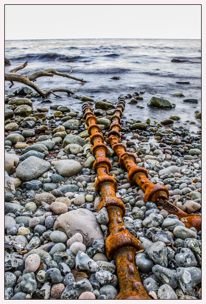 Rostiges Eisen am Meer