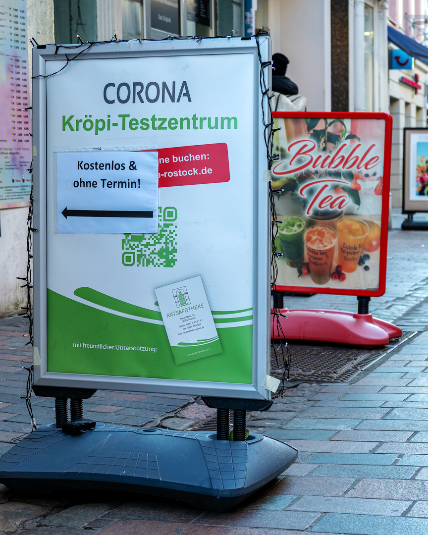 Rostock: Corona-Schnelltest im Kröpi-Testzentrum