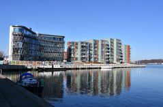 Rostock, Hafen City an der Warnow