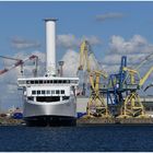 Rostock Port, "Copenhagen" mit Flettner-Rotor