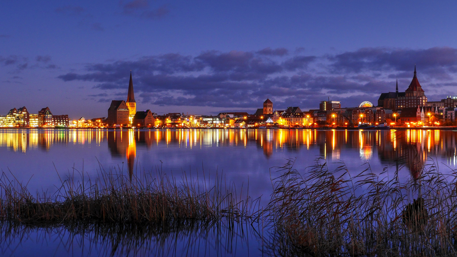 Rostock Stadthafen Foto & Bild | nacht, warnemünde, rostock Bilder auf