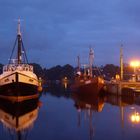 Rostocker Hafen bei Nacht