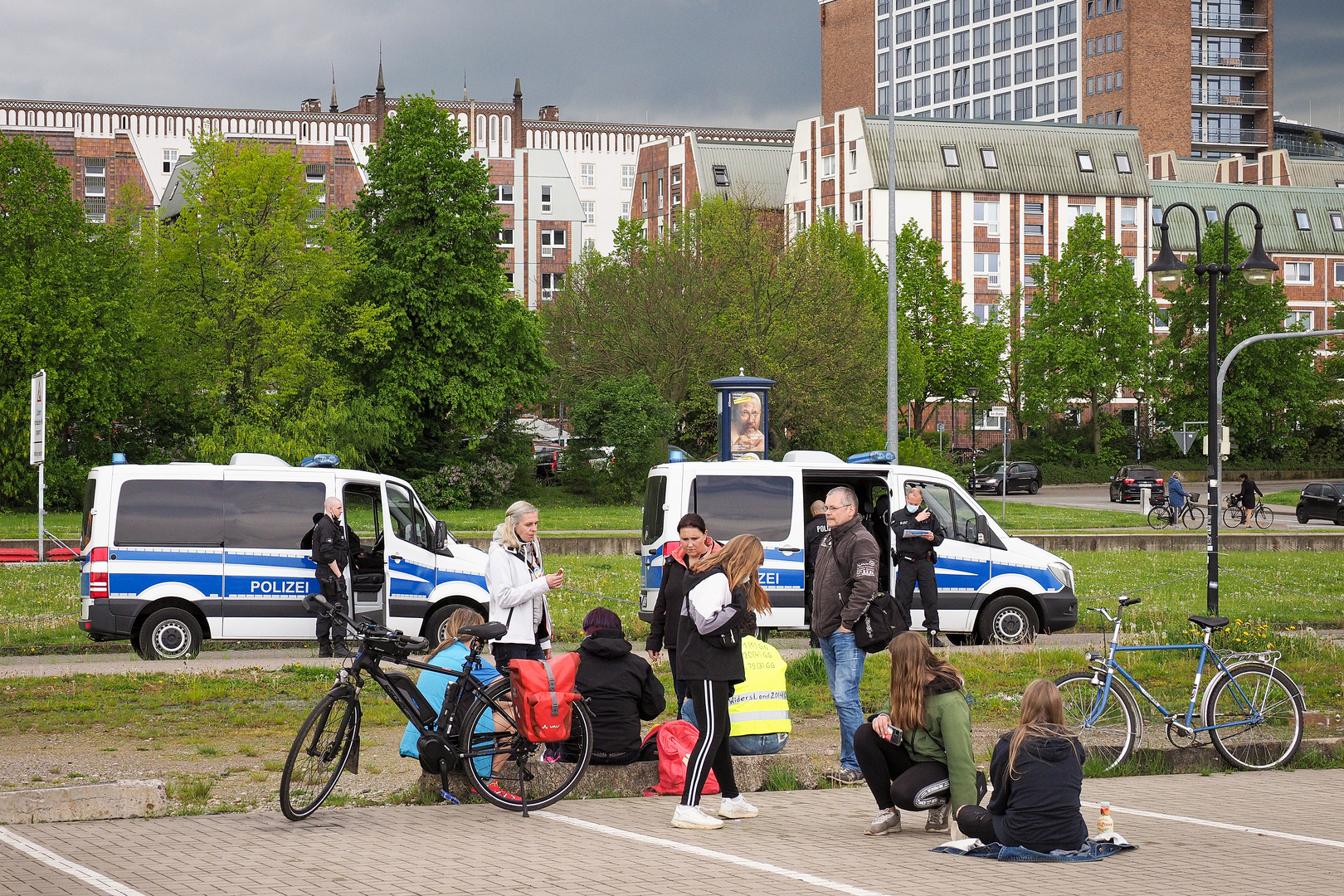 Rostocker Querdenker-Demo mit Teilnehmerschwund