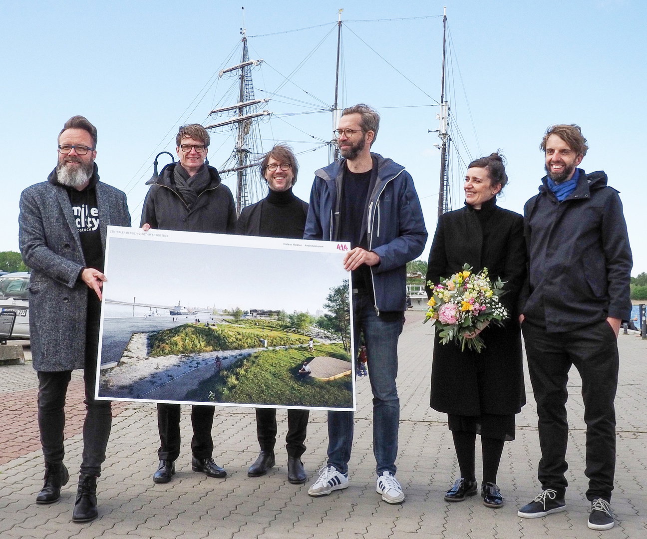 Rostocker Warnow-Ufer wird grüne Freizeit-Oase mit Dünenlandschaft