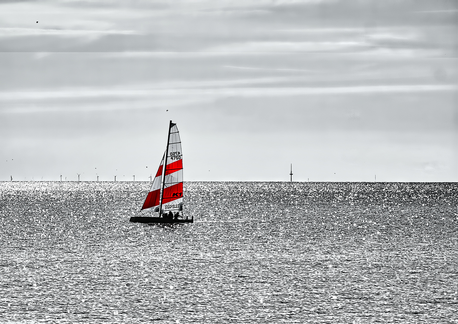 Rot-Weiß im Watt von Büsum