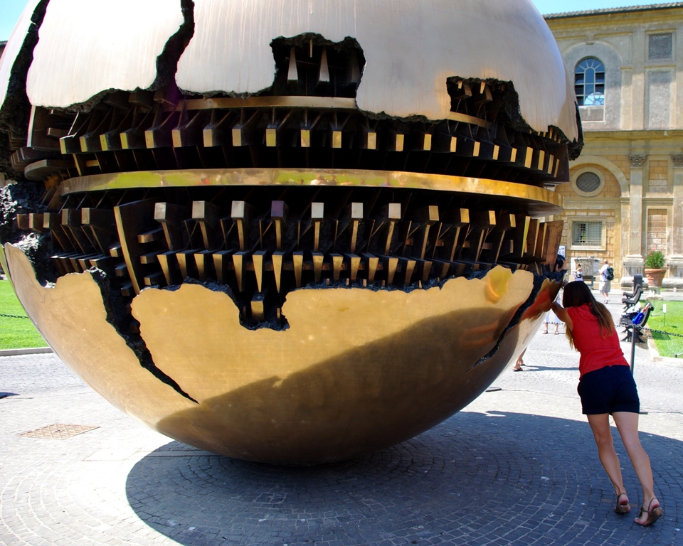 Rotating Globe in Museum gardens