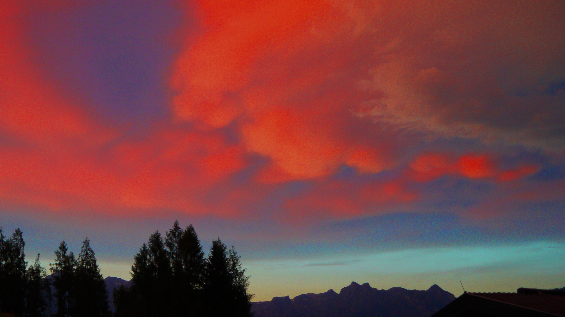 Rote Abendwolken ziehn am Firmament...