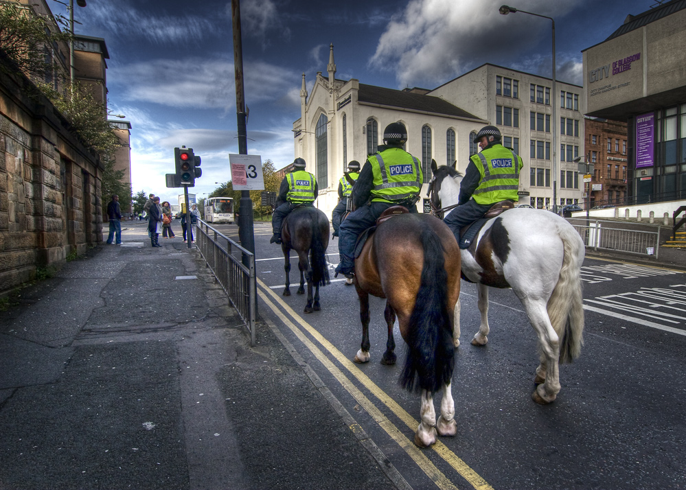 rote Ampel in Glasgow