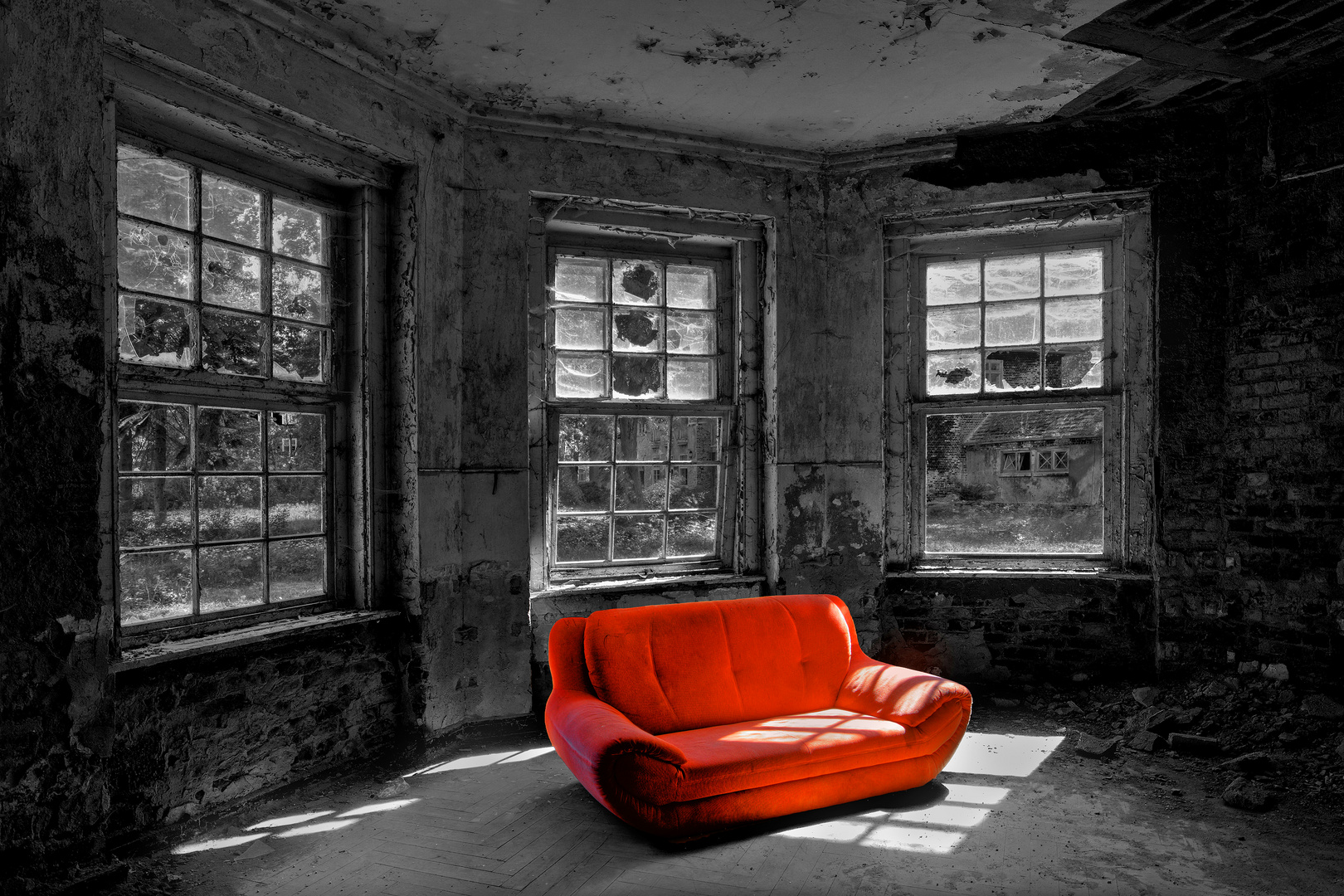 Rote Couch Foto Bild Abstraktes Farben Knallebunt Bilder Auf Fotocommunity