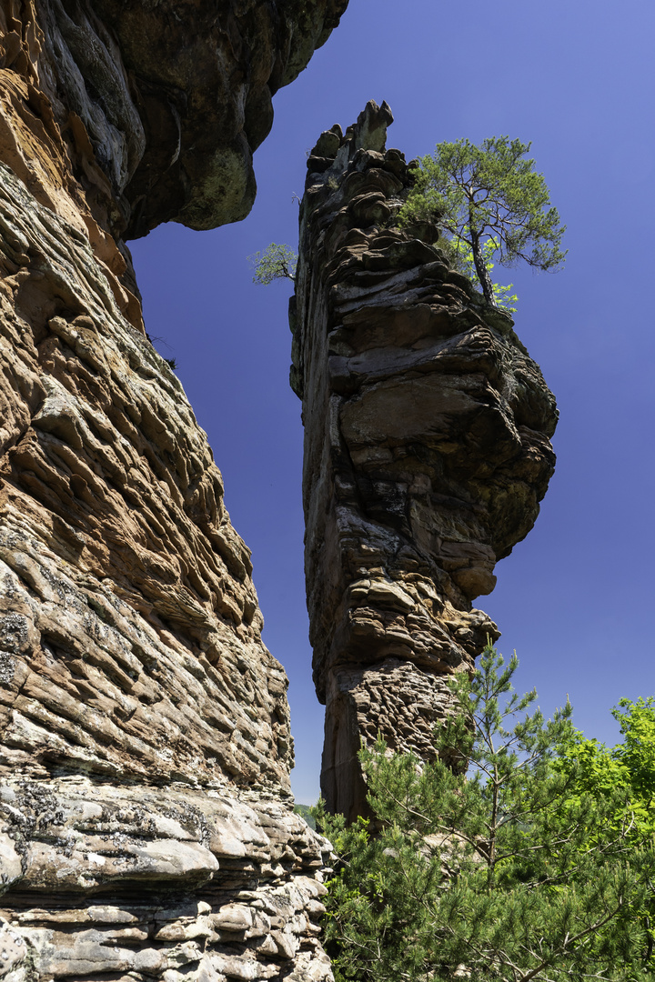 Rote Felsen, blauer Himmel