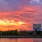   Rote Himmel über Düsseldof