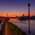 Rote Himmel über Düsseldorf