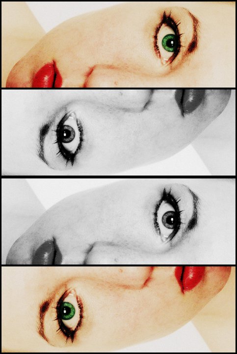 Rote Lippen, besondere Augen...