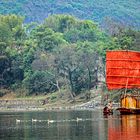 Rote Segel auf dem Li-Fluss