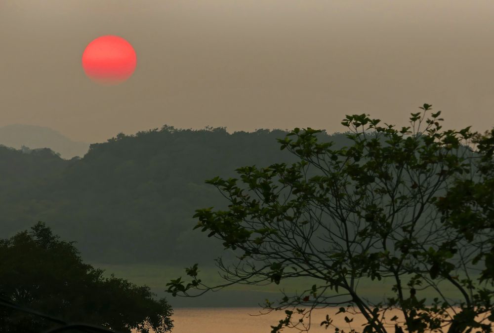 Rote Sonne über Polonnaruwa