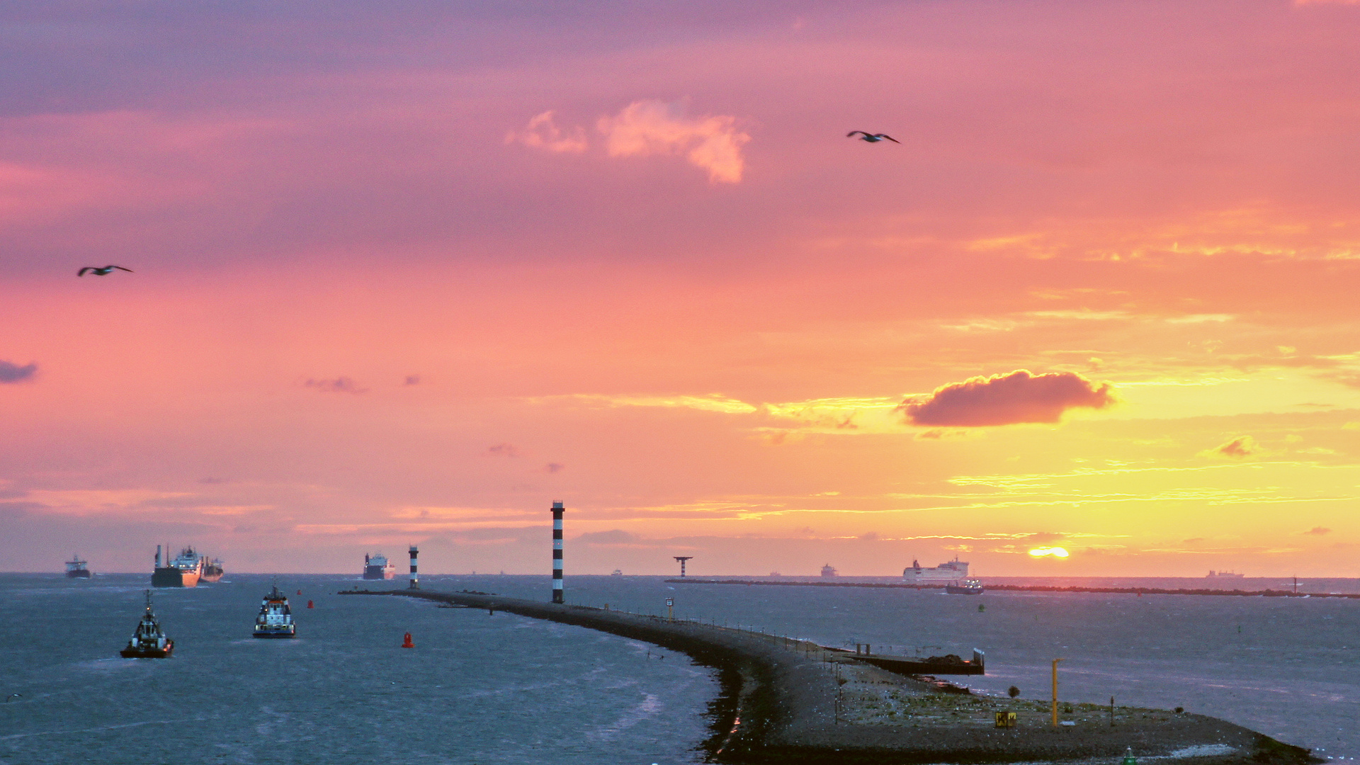 Rote Sonnenuntergang