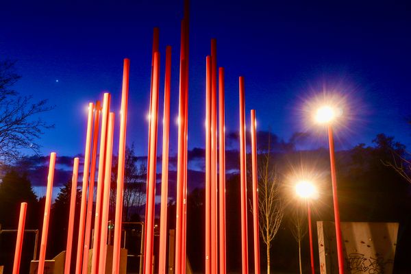 Rote Stäbchen in blauer Stunde ;-)