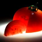 Rote Tomate im Rampenlicht