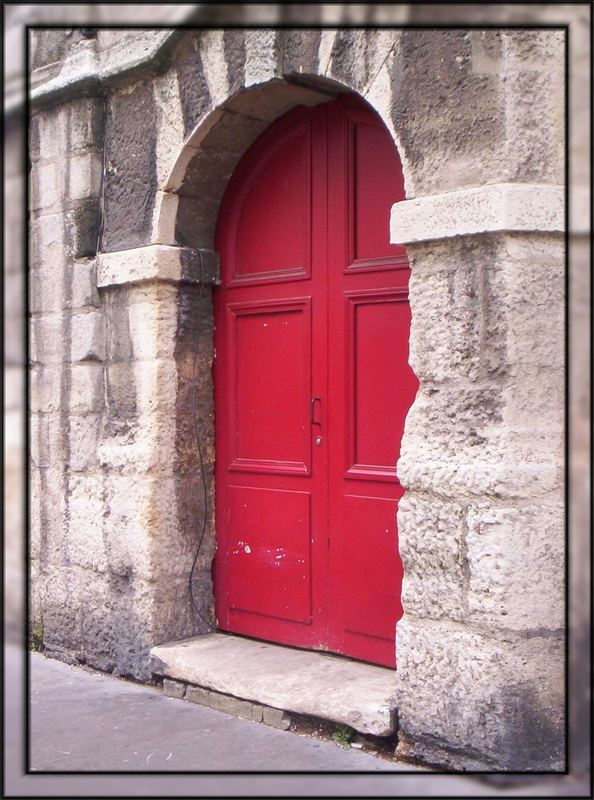 Rote Tür, red door, porte rouge
