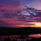 Rote Winter-Weser bei Sonnenaufgang