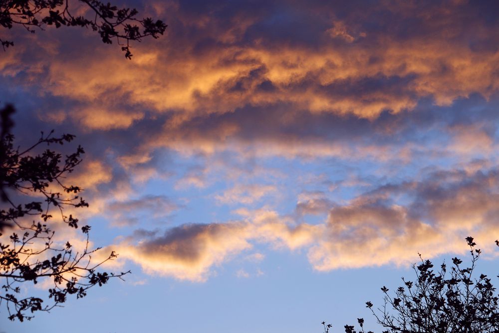 rote Wolken...