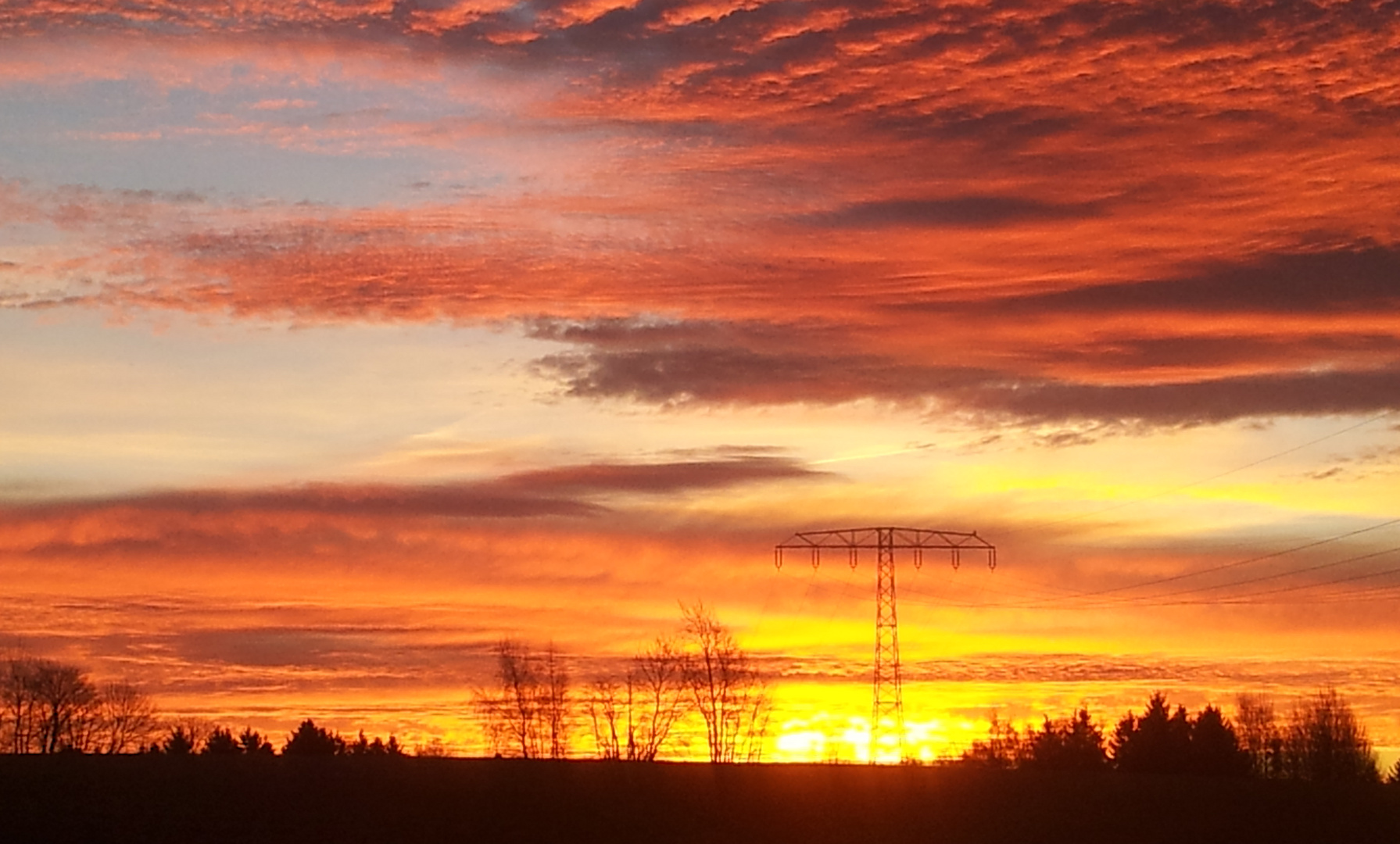 rote Wolken